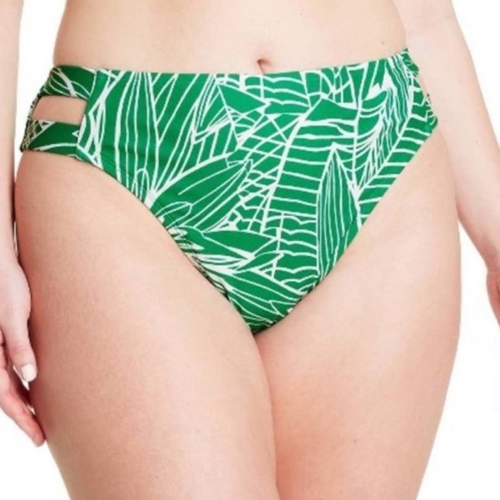 Last🤩Tabitha brown linear print Bikini bottom